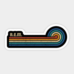 R.E.M - Retro Sunset Sticker